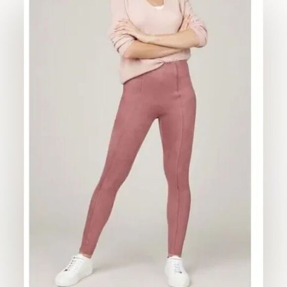 Spanx Faux Suede Rose High Rise Leggings NWT XL - Picture 1 of 9